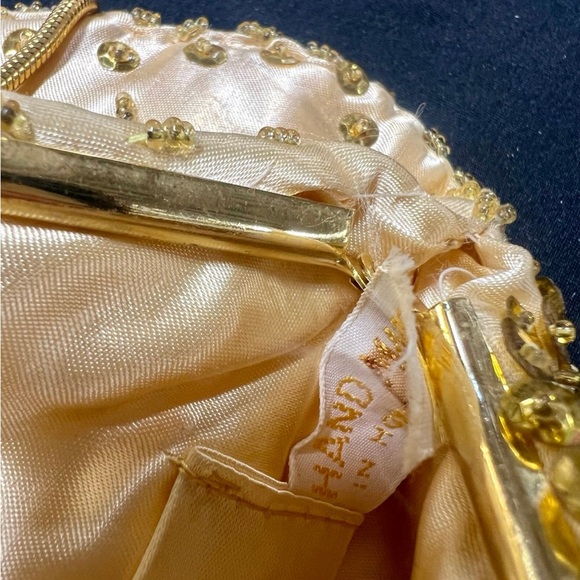 Vtg Handmade Silk & Beaded Purse Honghong - Picture 5 of 7